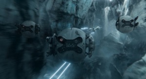 Drony przypominają T-figherty z Gwiezdnych Wojen Niepamięć Oblivion - Universal 2013