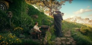 Martin Freeman Bilbo Baggins, Ian McKellen Gandalf - Hobbit 2012 Warner Bros